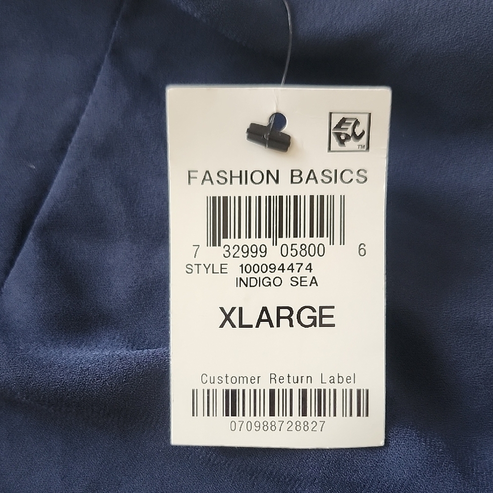 INC International Concepts Dark Blue Blouse - Picture 3 of 8